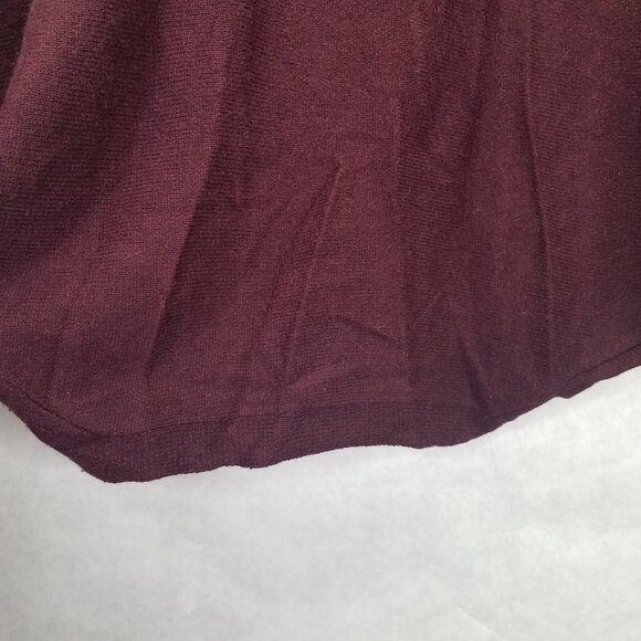 Yoana Baraschi Shrug Women's S Wool Blend Batwing Sleeve Burgundy Long Sleeve - Picture 5 of 12